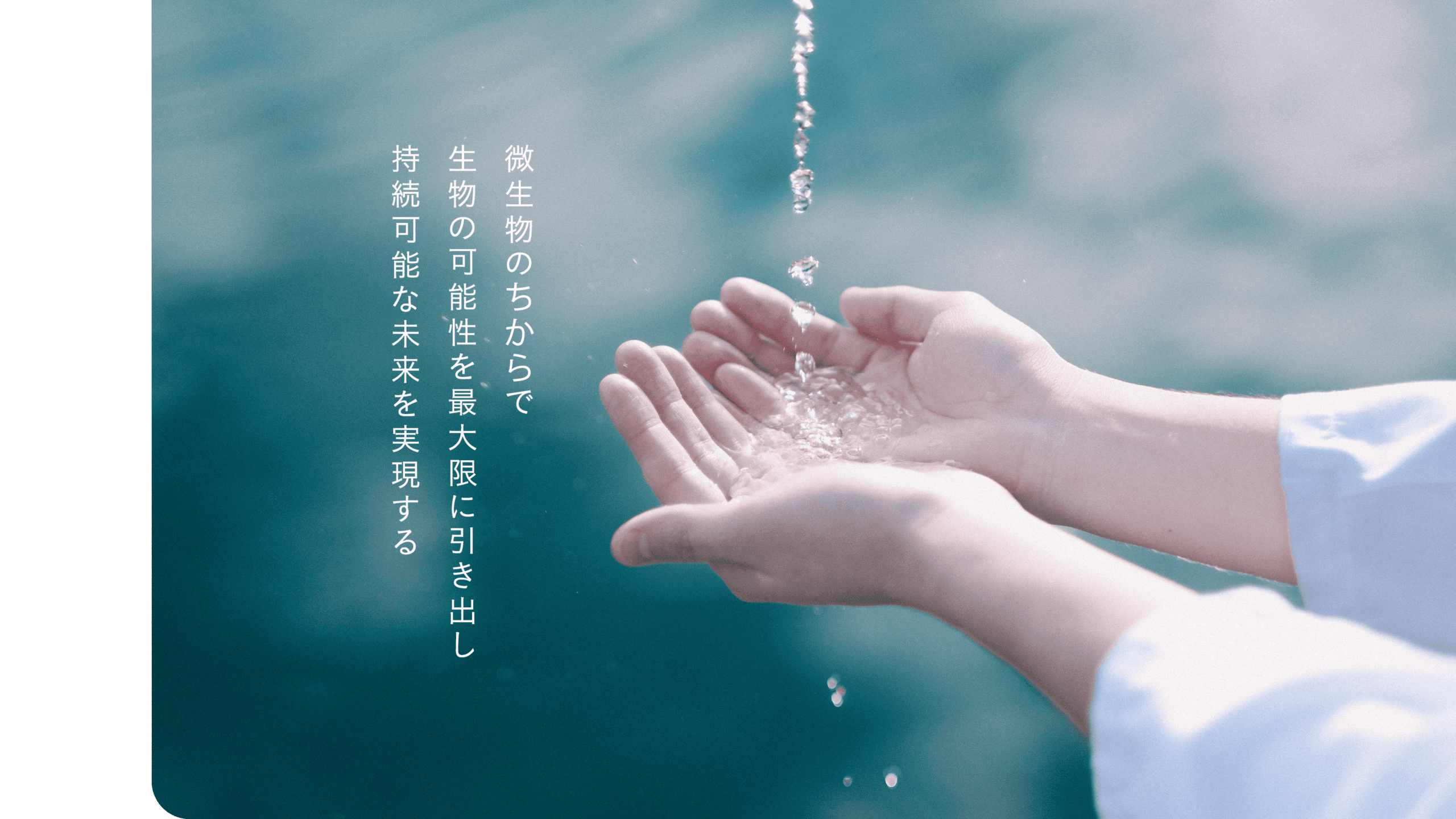 微⽣物のちからで
⽣物の可能性を最大限に引き出し
持続可能な未来を実現する